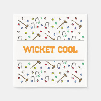 Servilleta De Papel Wicket Guay Croquet Birthday Cute Garden Fiesta