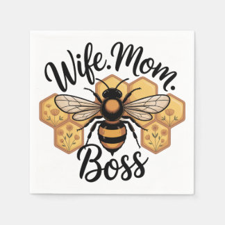 Servilleta De Papel Wife. Mom. Boss