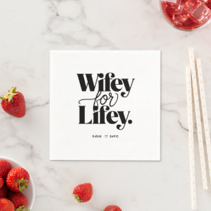 Servilleta De Papel Wifey For Lifey Regalo Especial Simple Para La E