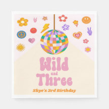 Wild and Three Retro Disco Ball Fiesta de tercer c