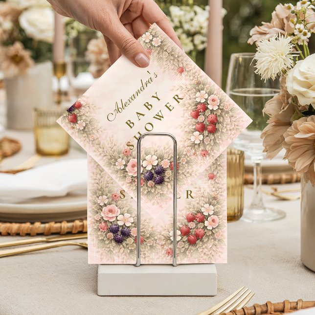 Servilleta De Papel Wild Berry Garden Baby Shower (Subido por el creador)