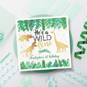 Servilleta De Papel Wild One Dinosaur Boys Napkins