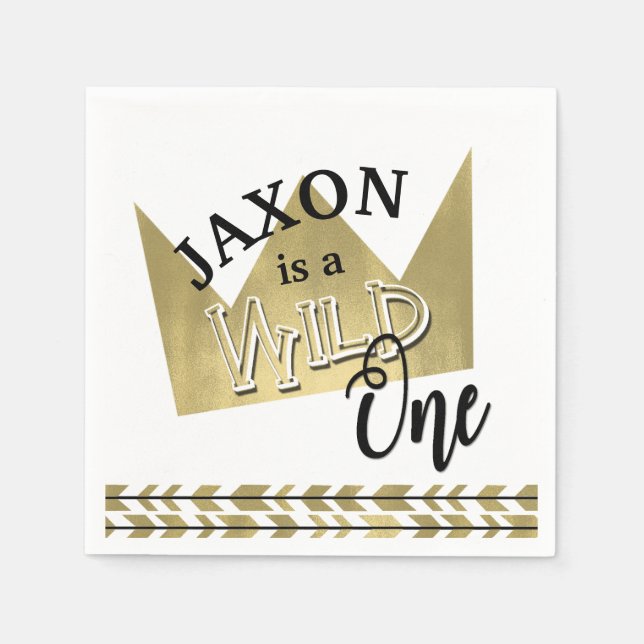 Servilleta De Papel Wild One First Birthday Napkins (Anverso)