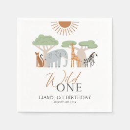 Servilleta De Papel Wild One First Birthday Theme Party Napkins