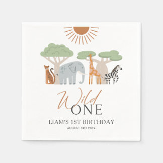 Servilleta De Papel Wild One First Birthday Theme Party Napkins