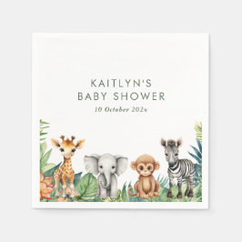 Servilleta De Papel Wild One Jungle Safari Baby Shower