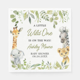 Servilleta De Papel Wild One Jungle Safari Baby Shower