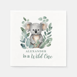 Servilleta De Papel Wild One Koala Bear Birthday Party
