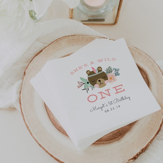 Servilleta De Papel Wild One | Primera fiesta de cumpleaños (Subido por el creador)