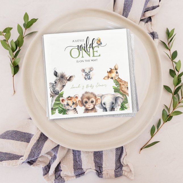 Servilleta De Papel Wild One Safari Animal Jungle Baby Shower (Subido por el creador)