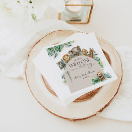 Servilleta De Papel Wild One Safari Animal Jungle Baby Shower moderno