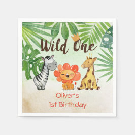 Servilleta De Papel Wild One, Safari First Birday
