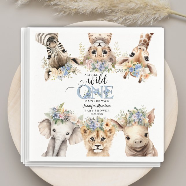 Servilleta De Papel Wild One Safari Jungle Boy Baby Shower (Subido por el creador)
