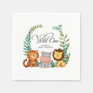 Servilleta De Papel Wild One Safari Jungle Boys Baby Shower