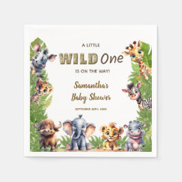 Servilleta De Papel Wild One Safari Theme Baby Shower
