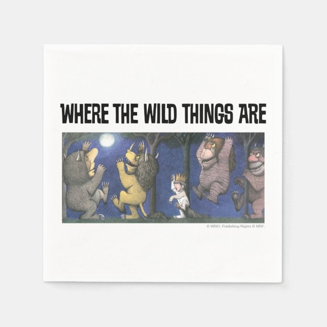 Servilleta De Papel Wild Things and Max Dancing in Moonlight (Anverso)