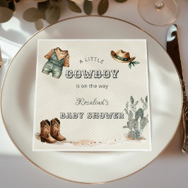 Servilleta De Papel Wild West Cowboy Baby Shower