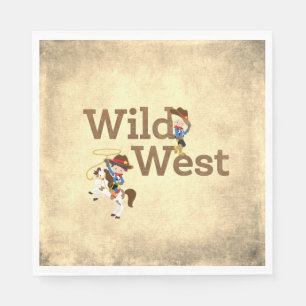 Servilleta De Papel Wild West Cowboy Cowgirl Tema occidental