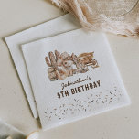 Servilleta De Papel Wild West Cowboy Kids Birthday Fiesta<br><div class="desc">Añade un encanto rústico a tu fiesta de cumpleaños con las servilletas de nuestra fiesta de cumpleaños. Con un lindo caballo,  objetos clásicos de vaquero y confeti fiesta. Fija la mesa con estas servilletas y observe cómo su fiesta se convierte en una agradable celebración en casa!</div>