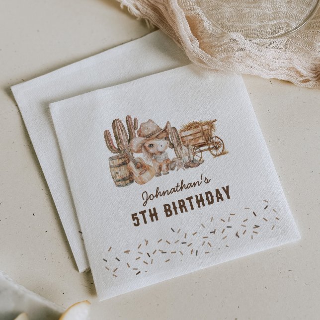 Servilleta De Papel Wild West Cowboy Kids Birthday Fiesta (Subido por el creador)