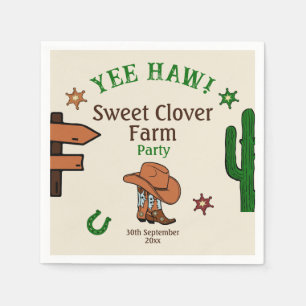 Servilleta De Papel Wild West Rustic Cowboy Fiesta occidental