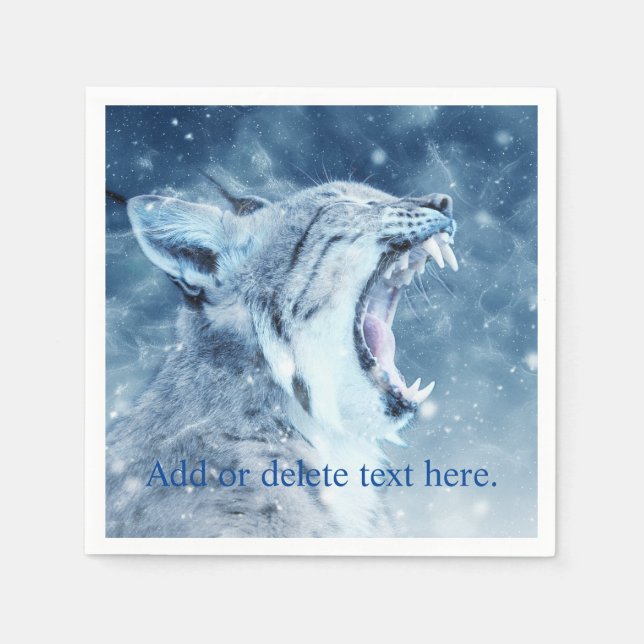Servilleta De Papel Wildcat en la nieve (Anverso)