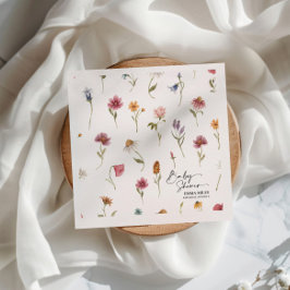 Servilleta De Papel Wildflower Baby Shower Napkins