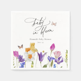 Servilleta De Papel Wildflower Bloom Baby Shower Napkins