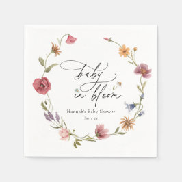 Servilleta De Papel Wildflower Bloom Baby Shower Napkins