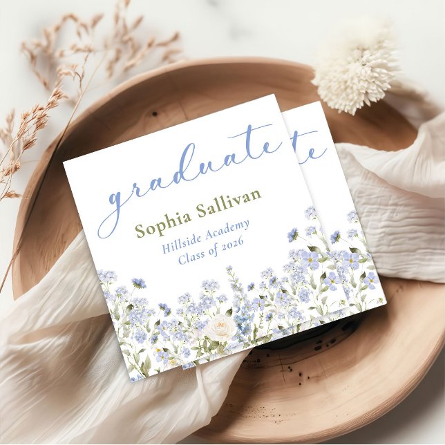 Servilleta De Papel Wildflower Bloom Graduation Party (Subido por el creador)