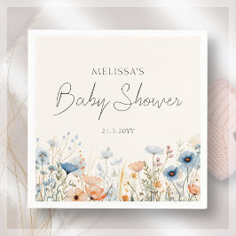 Servilleta De Papel Wildflower Boho Baby Shower