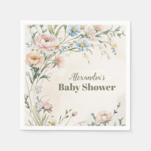Servilleta De Papel Wildflower Boho Baby Shower