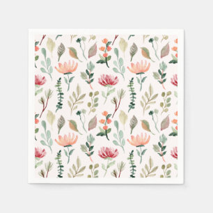 Servilleta De Papel Wildflower Boho Floral Baby Shower