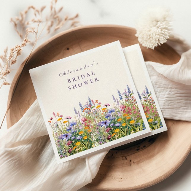 Servilleta De Papel Wildflower Bridal Shower (Subido por el creador)