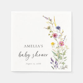 Servilleta De Papel Wildflower Floral Baby Shower