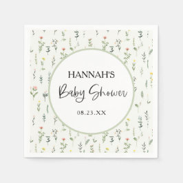 Servilleta De Papel Wildflower Garden Baby Shower | Fiesta de jardín