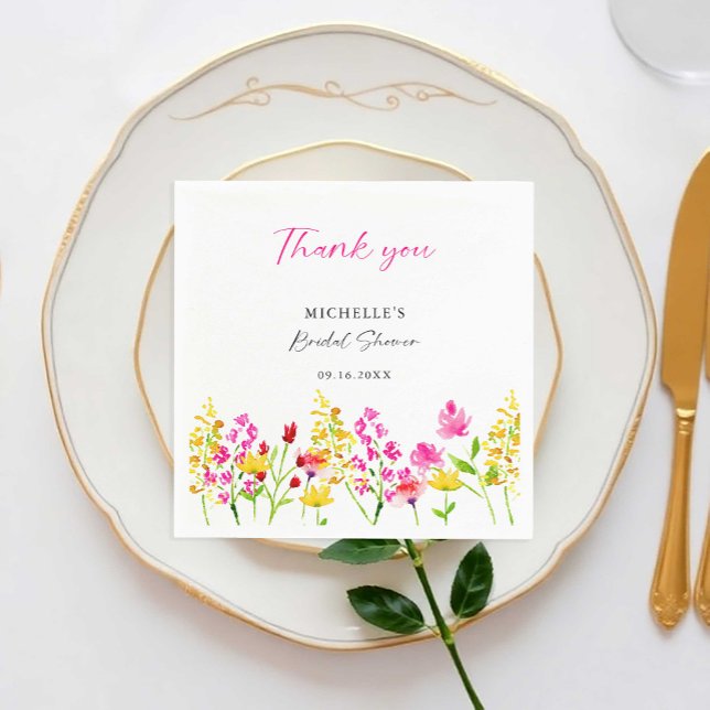 Servilleta De Papel Wildflower Garden Bridal Shower (Subido por el creador)