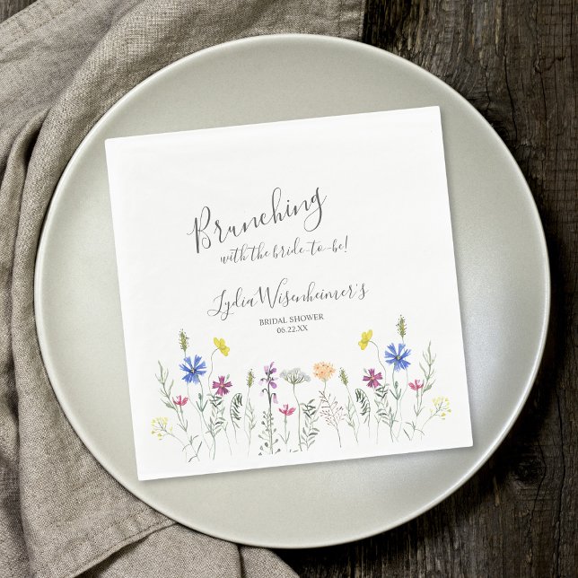 Servilleta De Papel Wildflower Garden Bridal Shower Brunch (Subido por el creador)