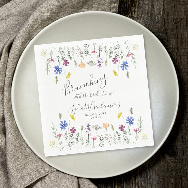 Servilleta De Papel Wildflower Garden Bridal Shower Brunch (Subido por el creador)