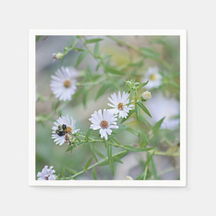 Servilleta De Papel Wildflowers blancos