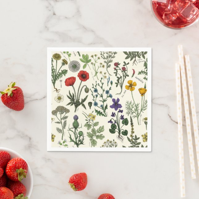 Servilleta De Papel Wildflowers collage (In situ)
