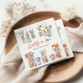 Servilleta De Papel Wildly In Love Wildflower Watercolor Bridal Shower