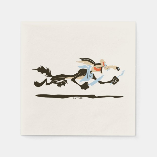Servilleta De Papel WILE E. COYOTE™ Persiguiendo la cena (Anverso)
