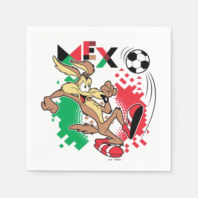 Servilleta De Papel WILE E. COYOTE™ Team Mexico Soccer Graphic (Anverso)