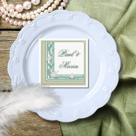 Servilleta De Papel William Morris Art Deco Vines Verdes Florales