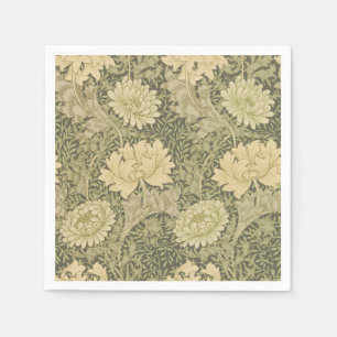 Servilleta De Papel William Morris Chrysanthemum Sage Flower