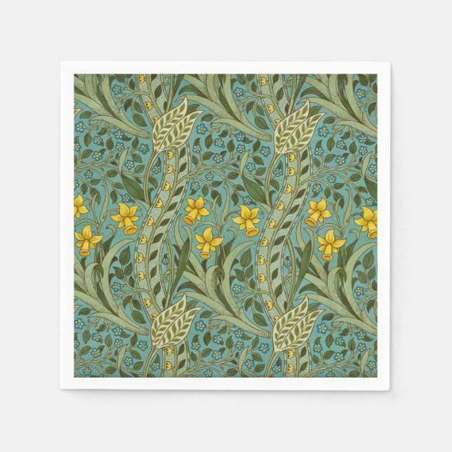 Servilleta De Papel William Morris Daffodil Floral Pattern Classic (Anverso)