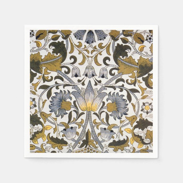 Servilleta De Papel William Morris Flor floral Lodden (Anverso)
