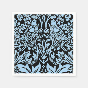 Servilleta De Papel William Morris Hermano Conejo Azul Claro Negro