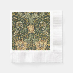 Servilleta De Papel William Morris Honeysuckle Amarillo Verde